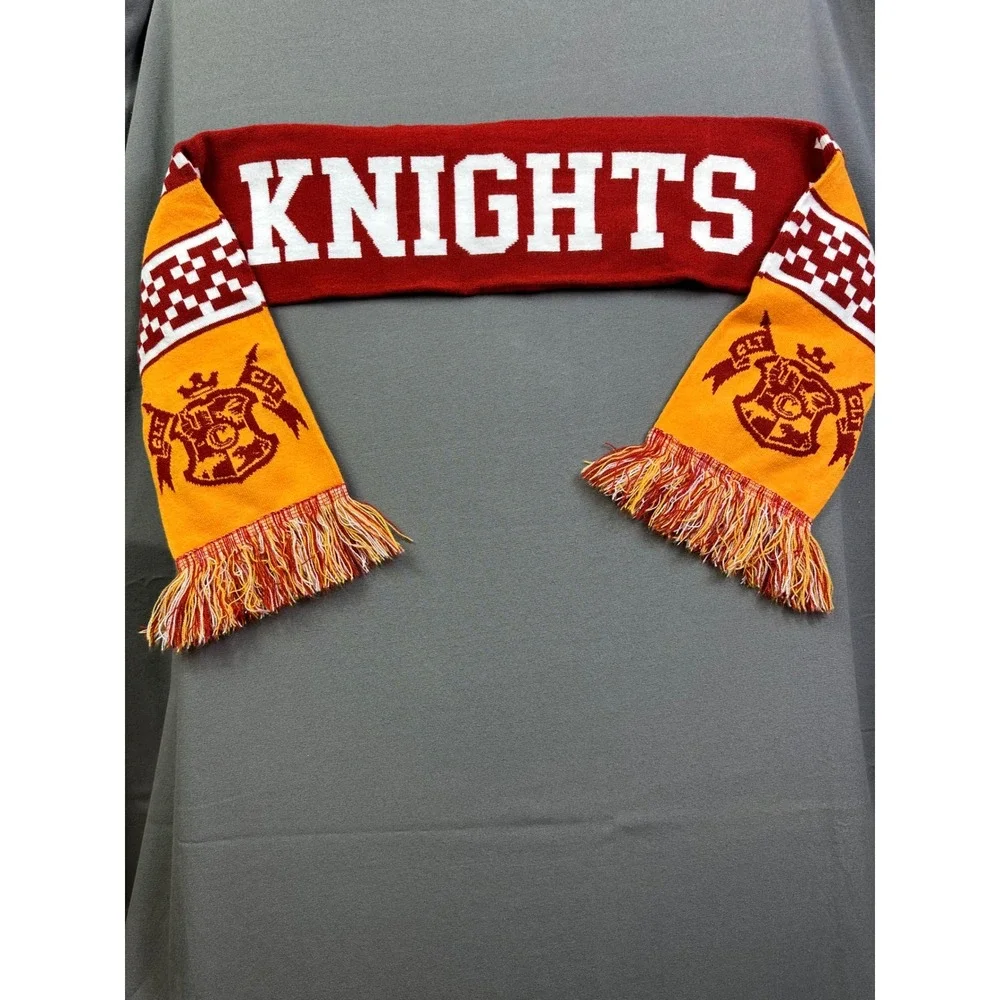 Charlotte Knights MiLB Baseball Knit Fan Scarf Red Orange White Fringe Logo